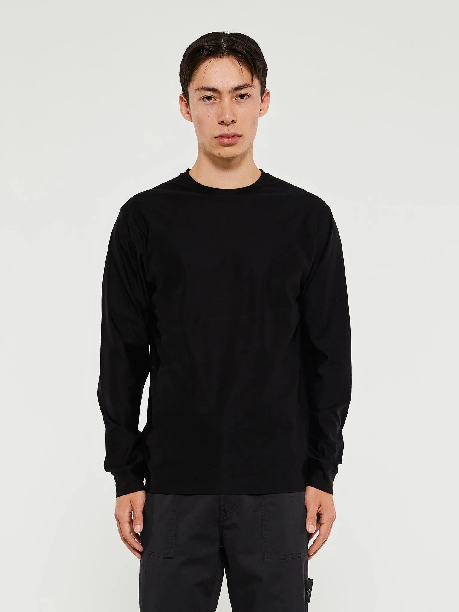 220F8 T-Shirt Ghost Manica Lunga in Black