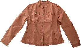 Allegra K Casual Denim Jacket for Women's Classic Stand Collar Long Sleeve Jean Jacket