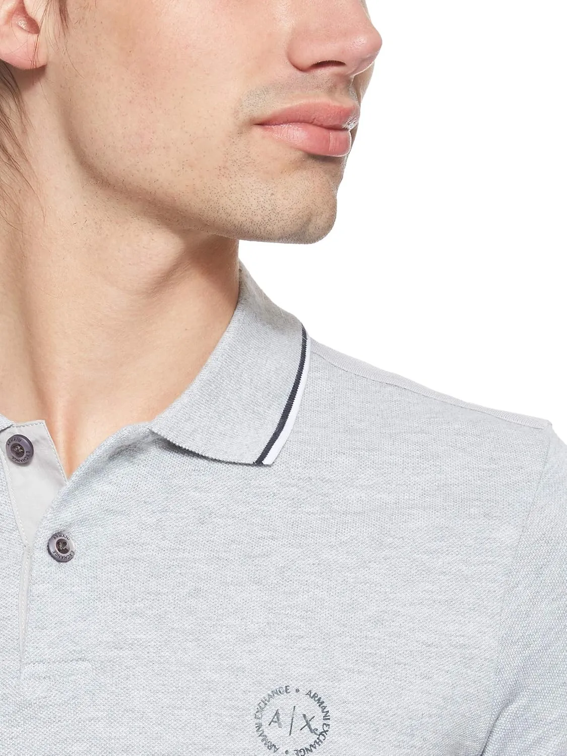 Armani Exchange Men's Short Sleeve Jersey Knit Polo