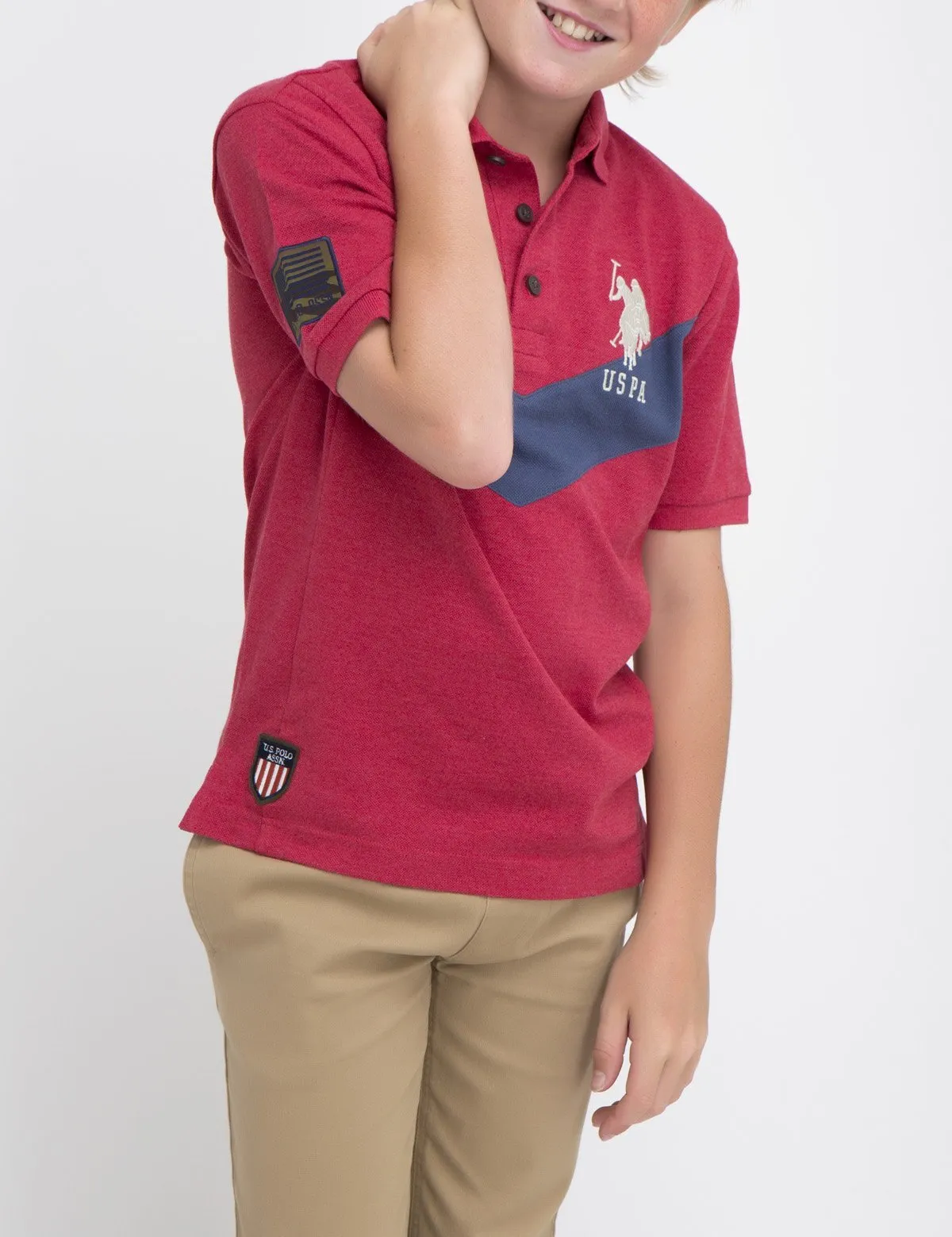 BOYS CHEVRON POLO SHIRT