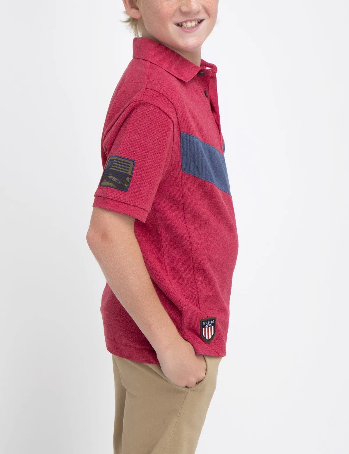 BOYS CHEVRON POLO SHIRT