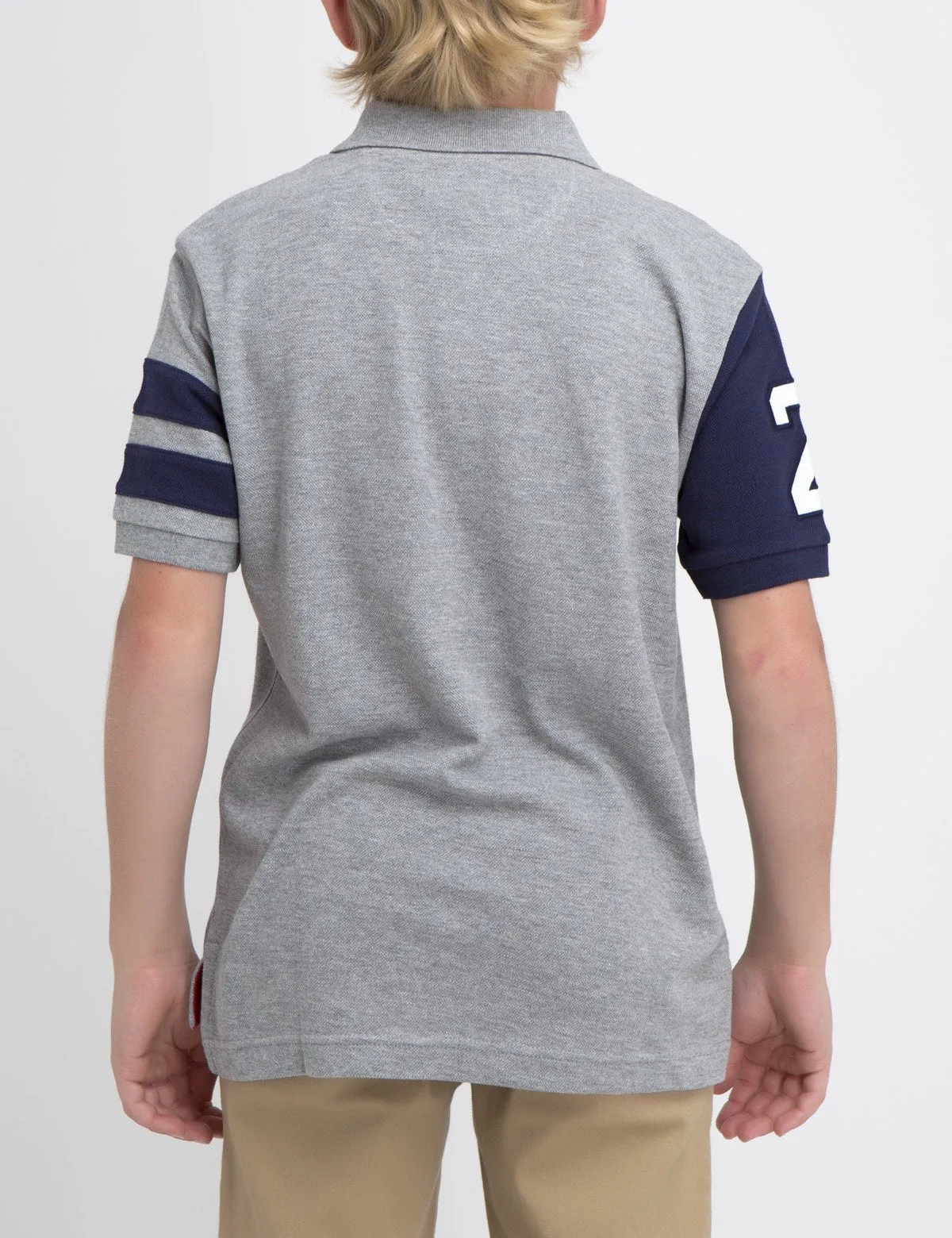 BOYS COLORBLOCK POLO SHIRT