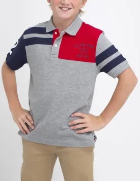 BOYS COLORBLOCK POLO SHIRT