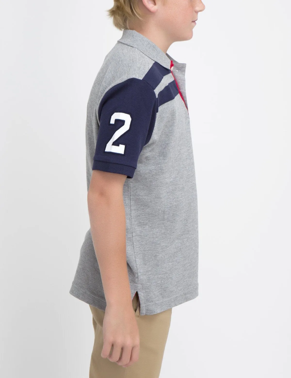 BOYS COLORBLOCK POLO SHIRT