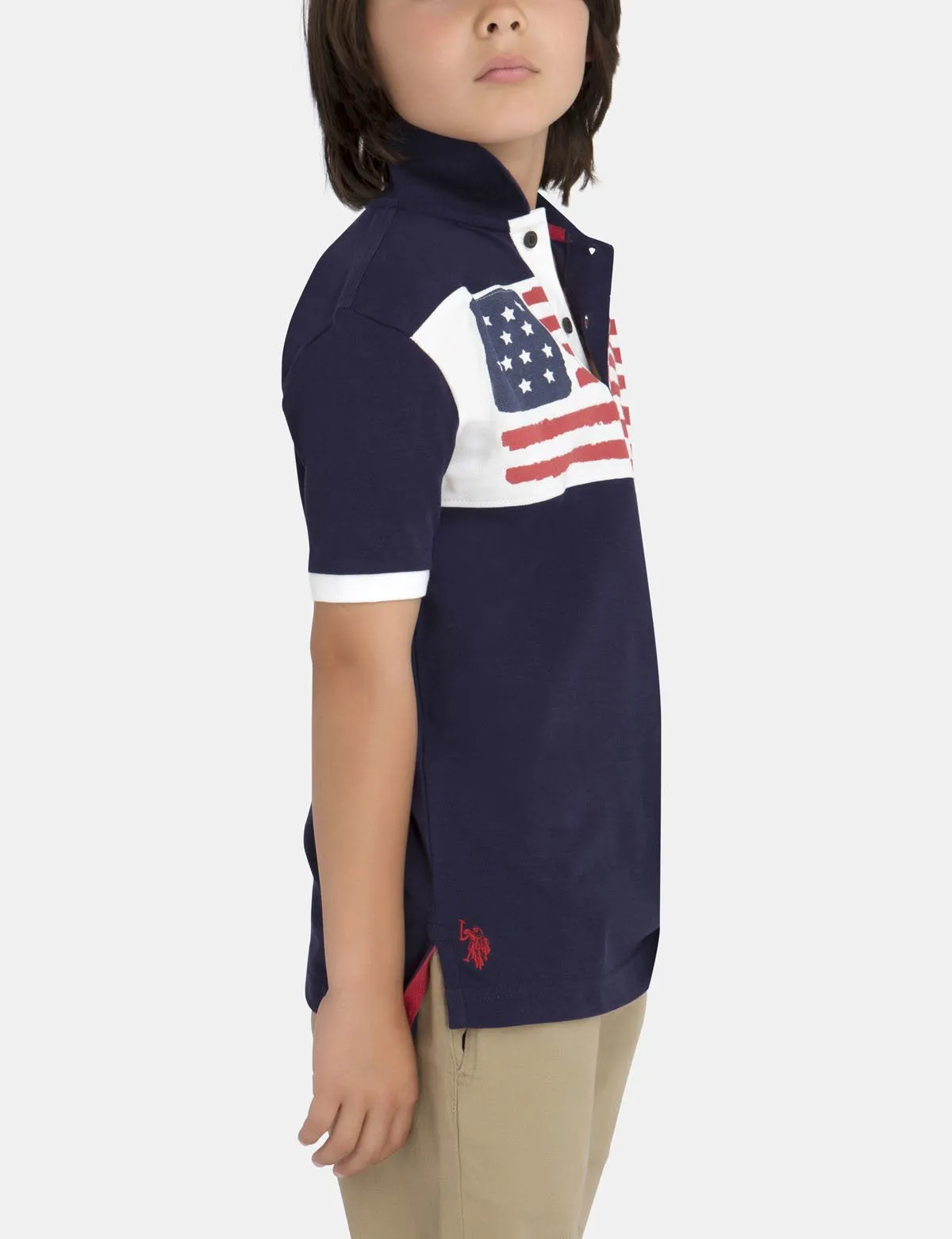 BOYS FLAG POLO SHIRT