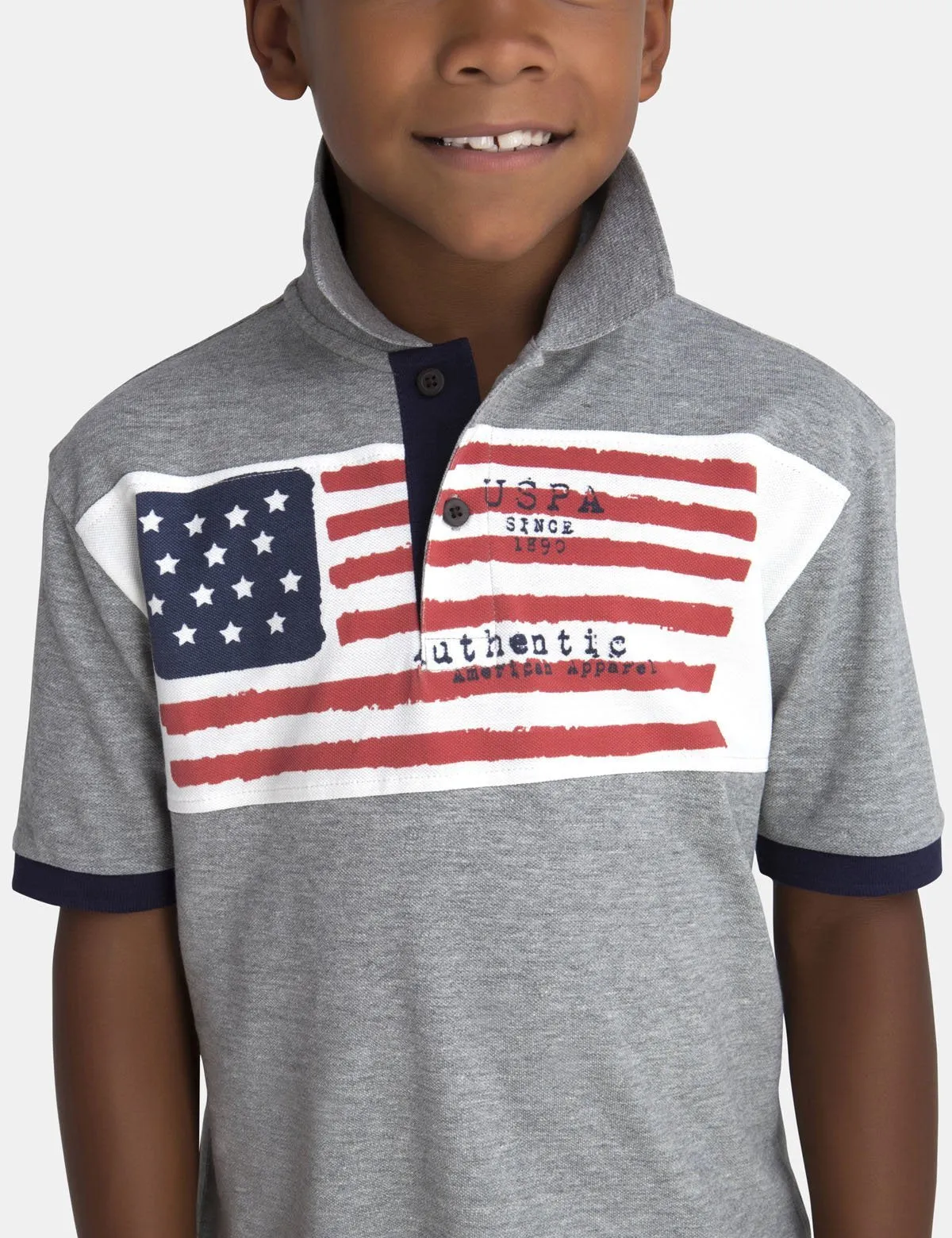 BOYS FLAG POLO SHIRT