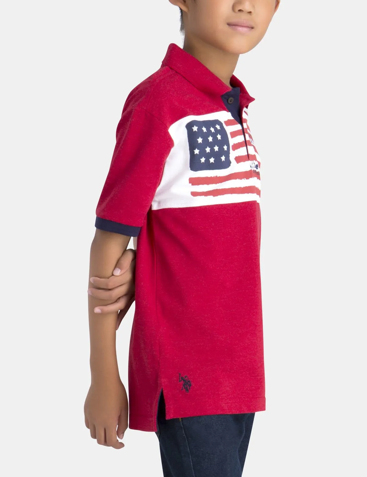 BOYS FLAG POLO SHIRT
