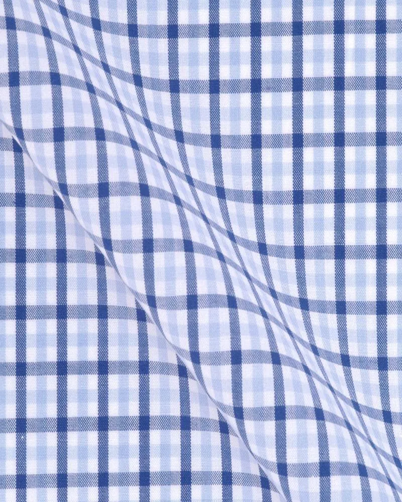 Canclini London Blue Check Shirt 2420.w021.0001.fan
