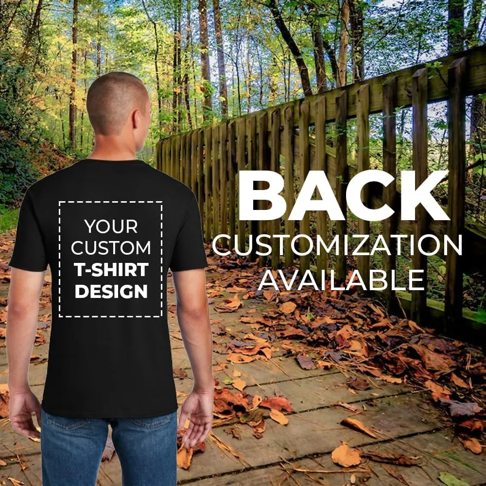 Custom Personalized Cotton T Shirt with Text Image Logo for Men Women Unisex Add Front Back Design Adult Gift T-Shirt