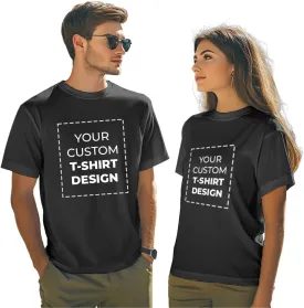 Custom Personalized Cotton T Shirt with Text Image Logo for Men Women Unisex Add Front Back Design Adult Gift T-Shirt