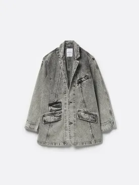 DENIM PRISONER COVERALL JACKET .12【LUNA WHITE】