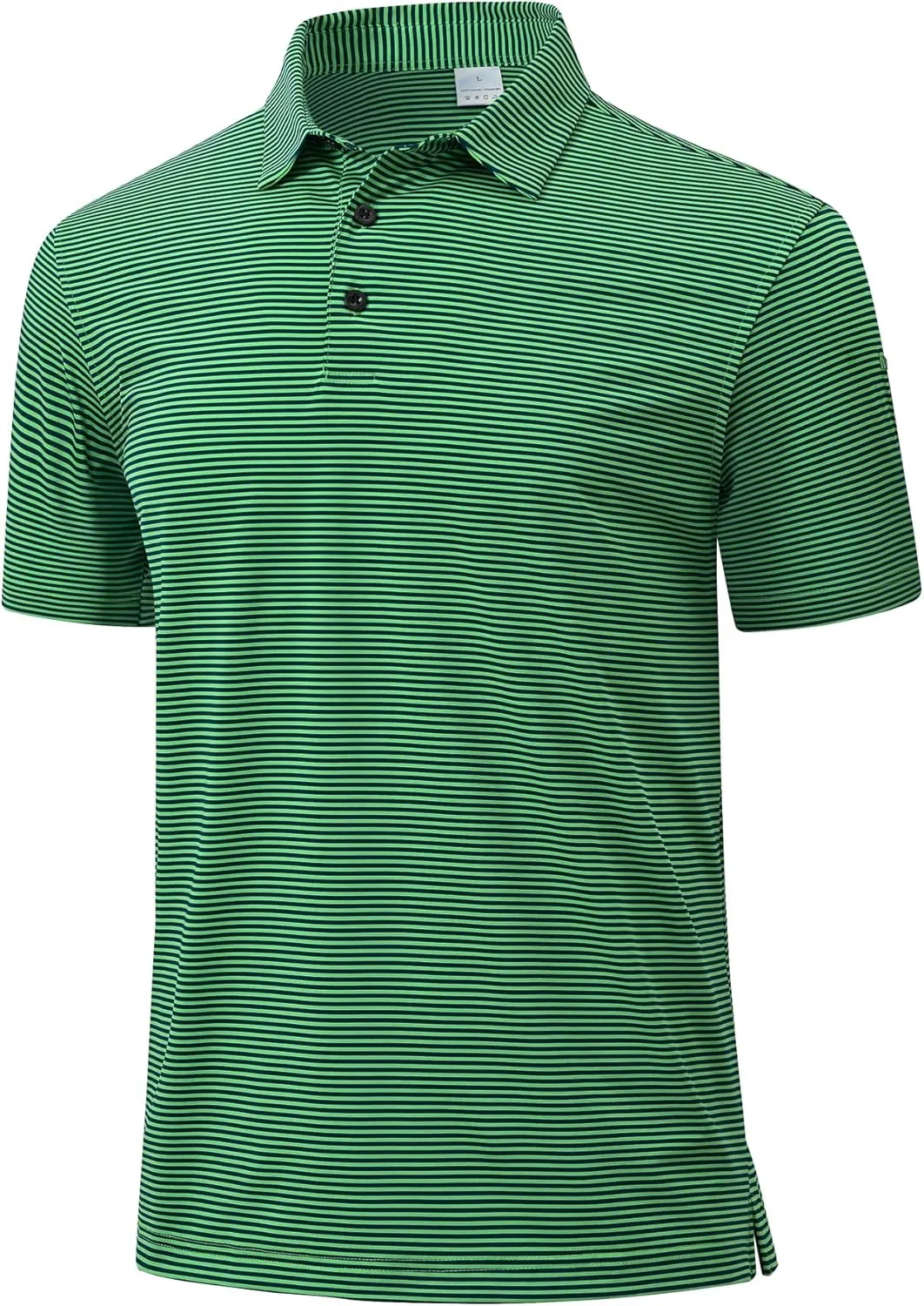 Golf Polos for Men - Striped Sport Polo Shirts for Men Quick Dry Slim Fit, Funny Men Work Golf Shirt Moisture Wicking