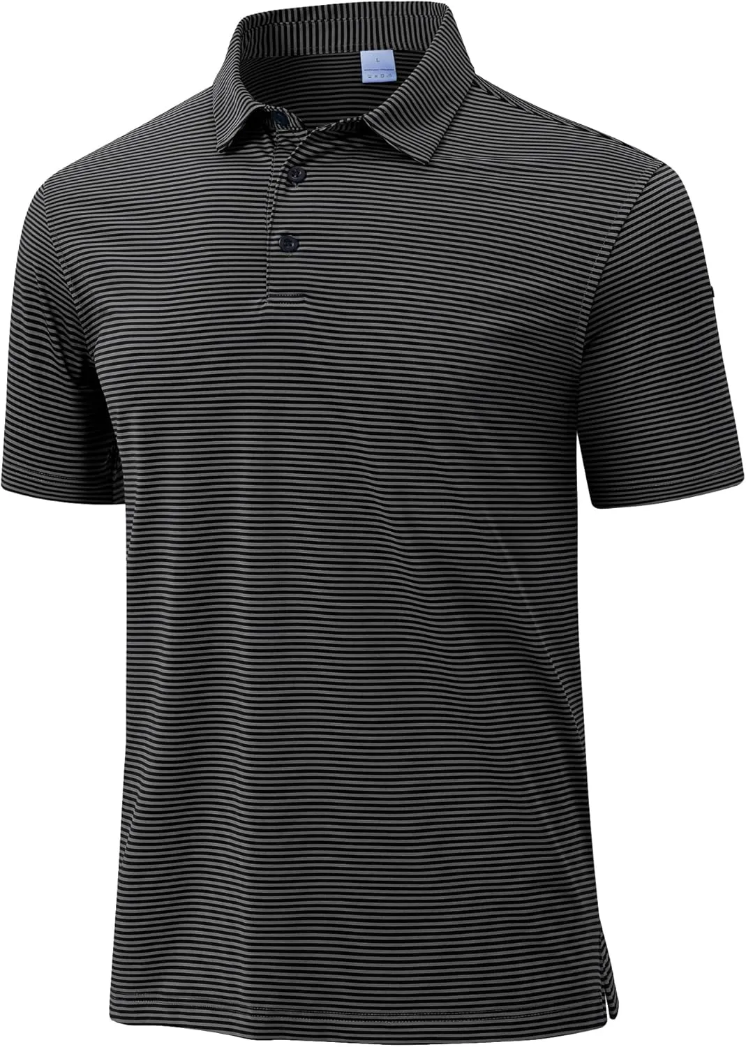 Golf Polos for Men - Striped Sport Polo Shirts for Men Quick Dry Slim Fit, Funny Men Work Golf Shirt Moisture Wicking