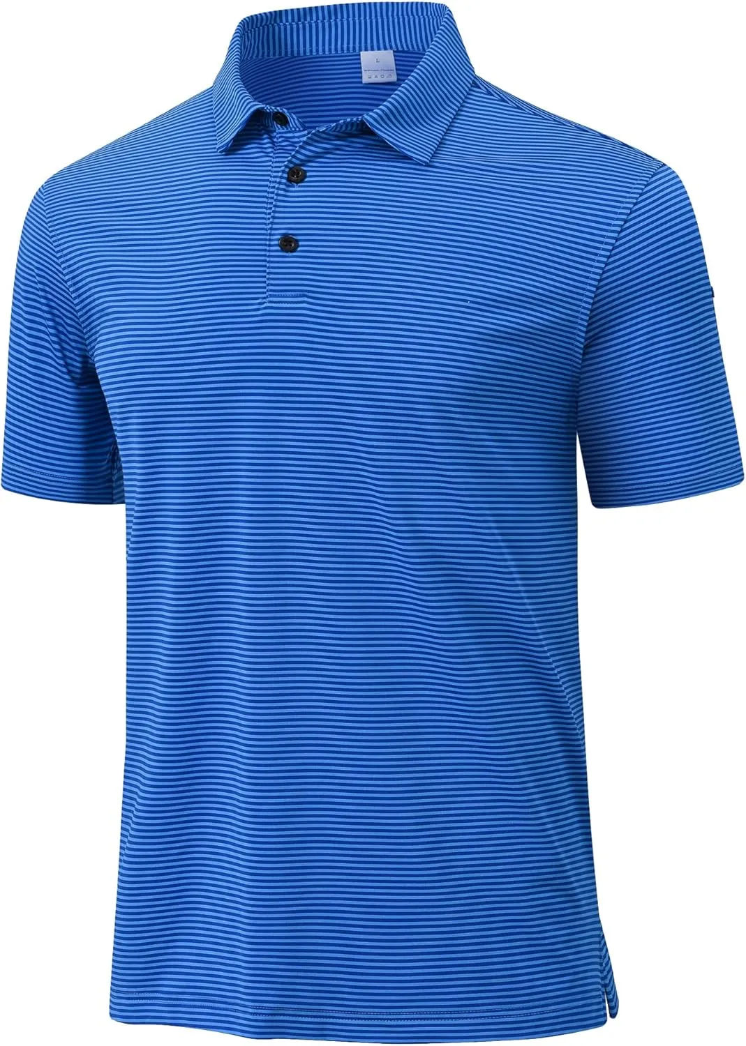 Golf Polos for Men - Striped Sport Polo Shirts for Men Quick Dry Slim Fit, Funny Men Work Golf Shirt Moisture Wicking