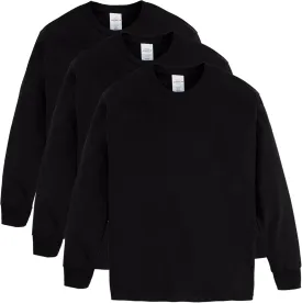 Hanes Boys ComfortSoft Long-Sleeve T-Shirt Pack, Cotton Tees for Boys, 3-Pack
