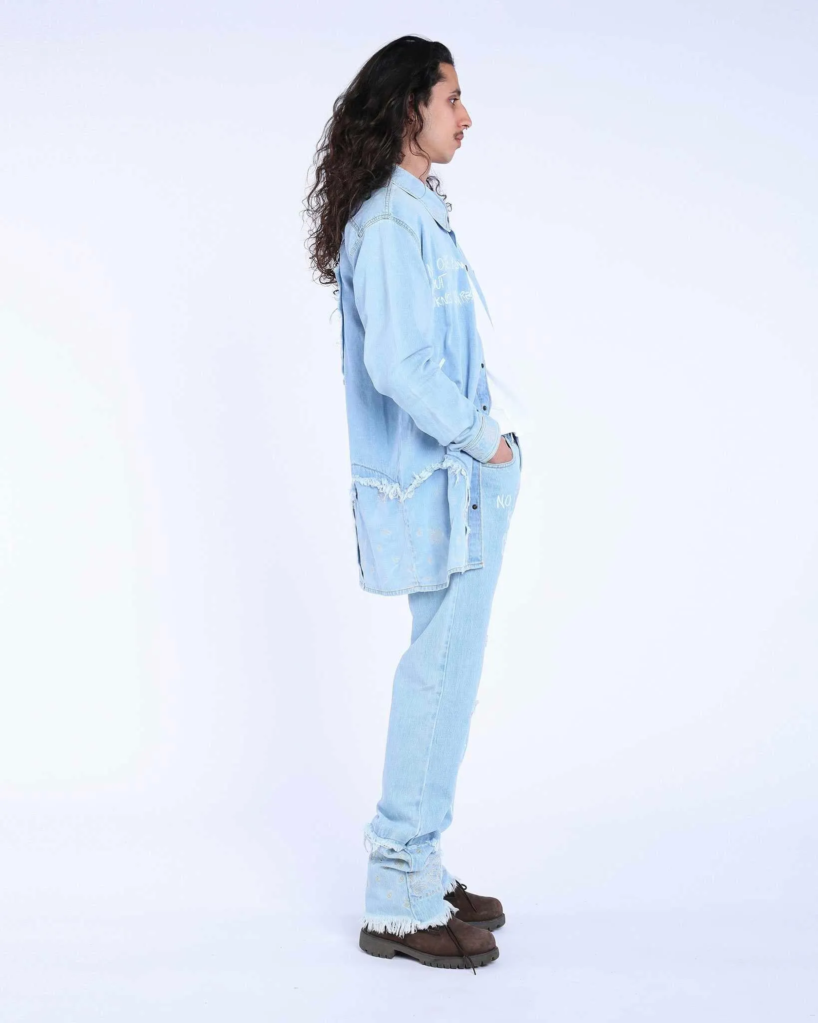 Shirt Over Denim Embroidered