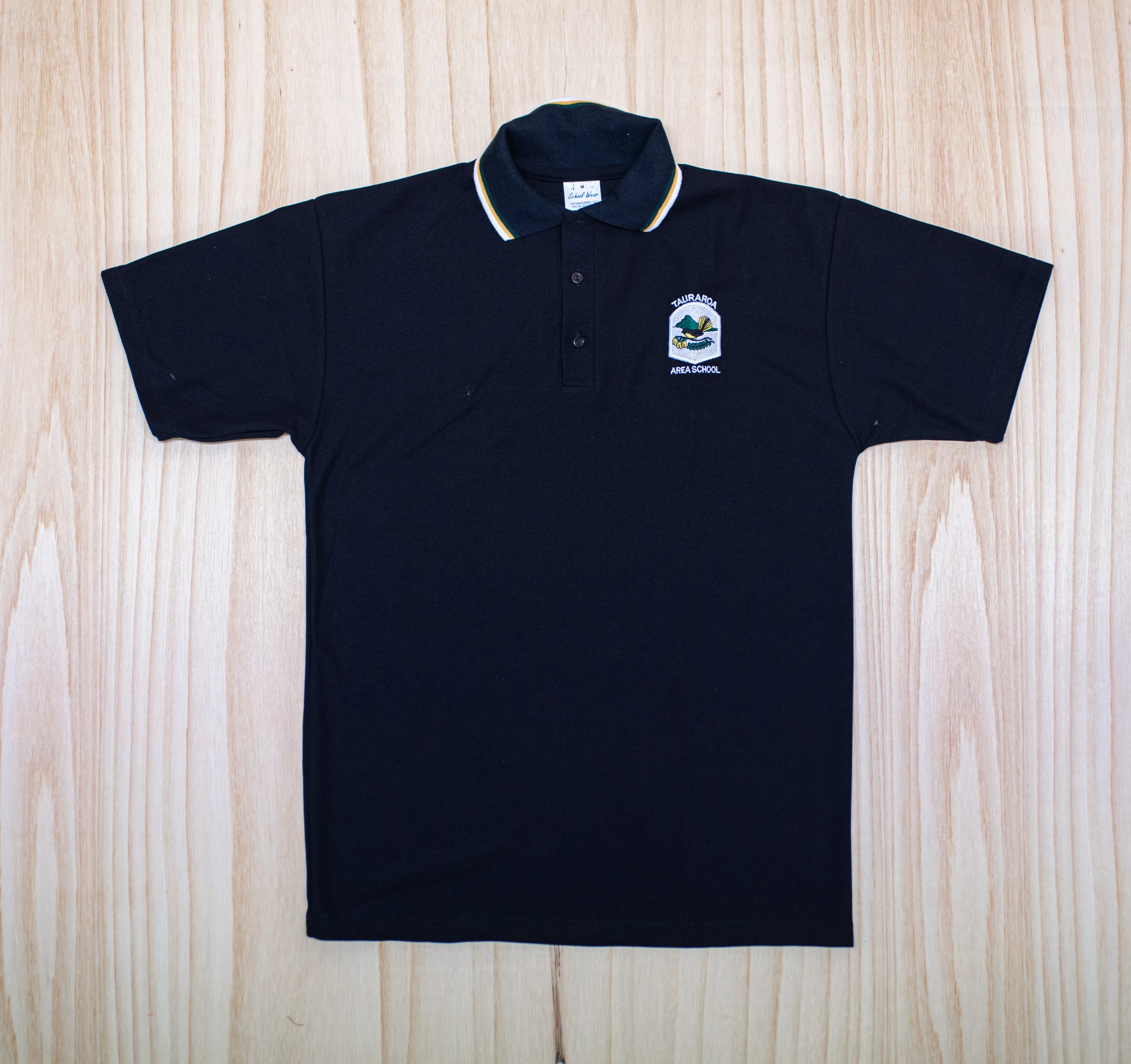 Tauraroa Area School Senior Black Polo
