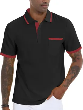 V VALANCH Polo Shirt for Men Short Sleeve Golf Polo Moisture Wicking Collared Tennis T Shirt