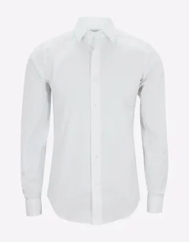 White Fitted Cufflink Shirt