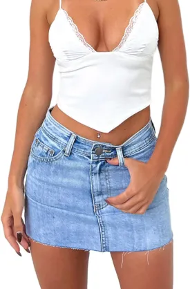 Women's Sexy Bodycon Stretch Denim Mini Skirt