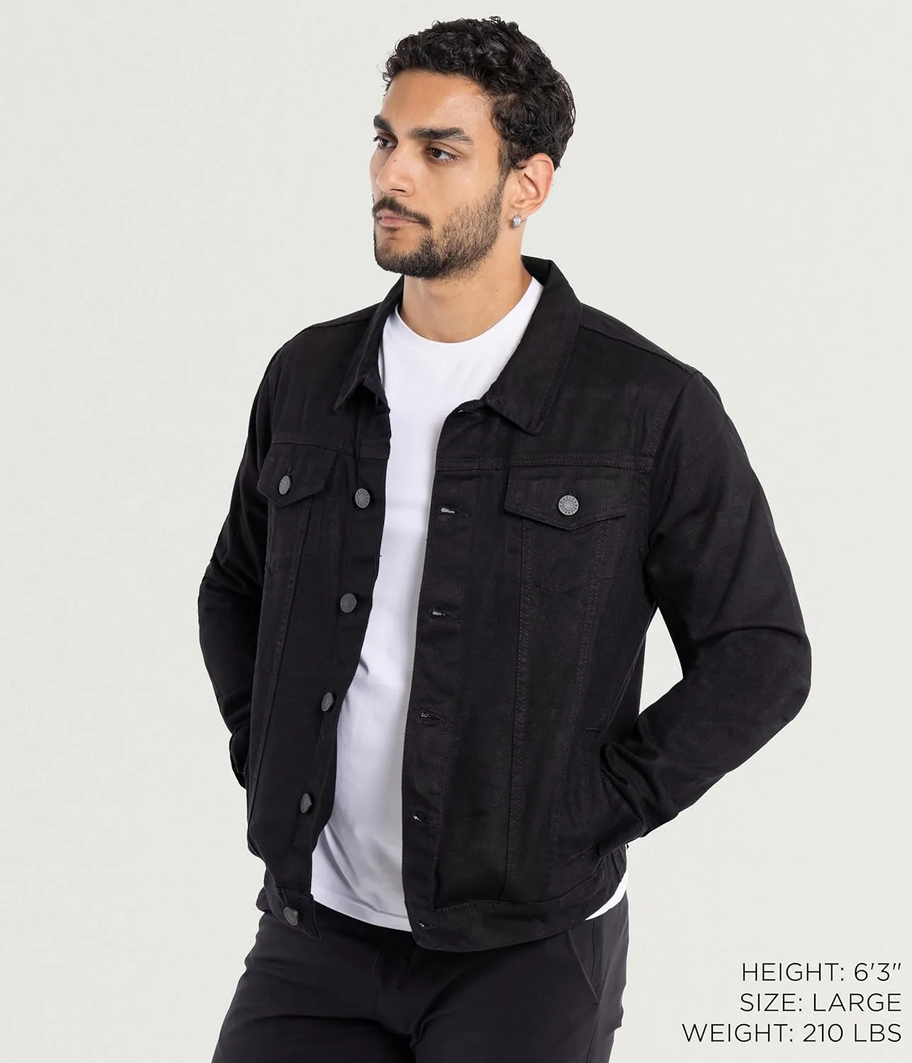 X RAY Mens Denim Jacket, Washed Ripped Distressed Flex Stretch Casual Trucker Biker Jeans Jacket for Men