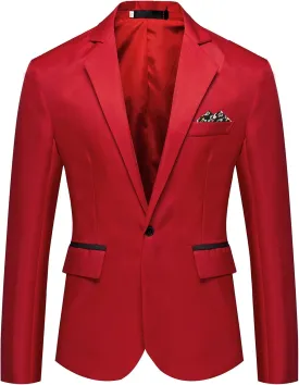 Ymosrh Mens Winter Jackets Men's Casual Business Wedding Long Sleeve Buttons Slim Fit Suit Coat Jacket for Men